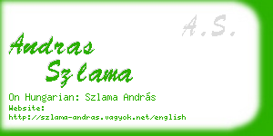 andras szlama business card