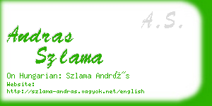 andras szlama business card